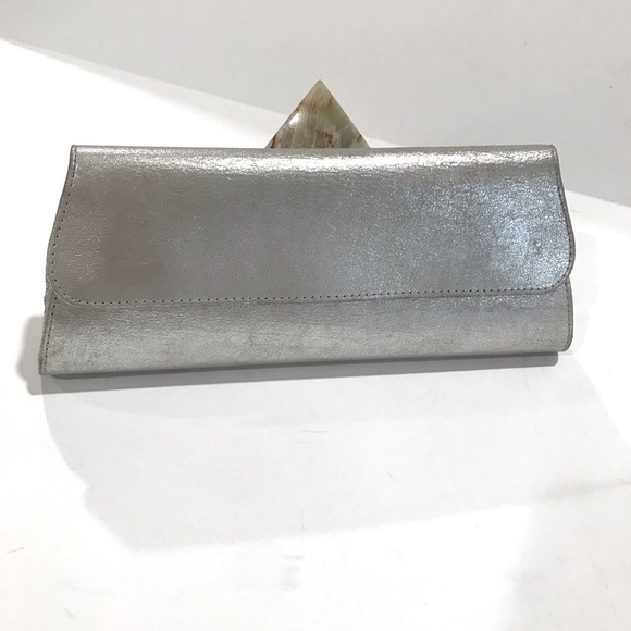 JALDA hand bag silver leather - Picture 1 of 5